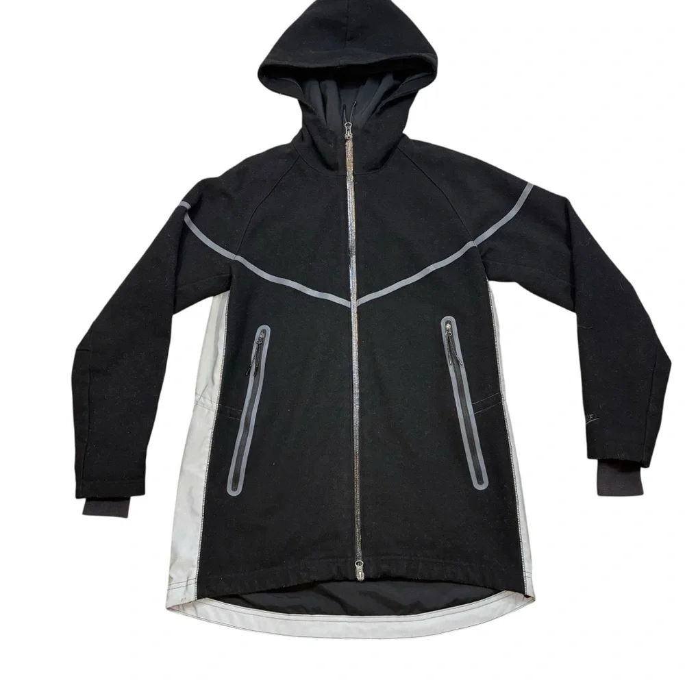 Ladies Nike Wool Windrunner Reflective Hooded Jacket Black Size‎ Small